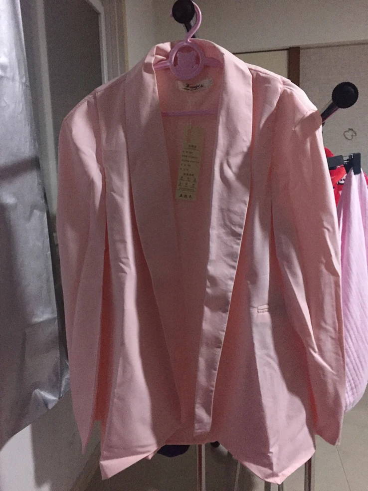 Summer Women's Blazer Long Sleeve Lapel Cape Blazer Coat Casual Split Poncho OL Jacket Cloak Coat Women Blazer Suit White Pink