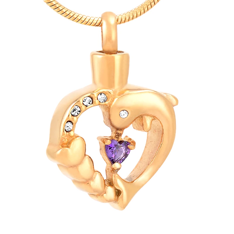 IJD9625 Hold Crystal Dolphin In My Heart кулон кремационной урны памятный для праха ювелирные