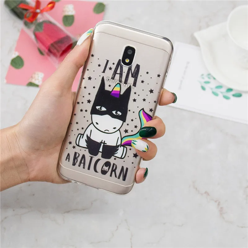 Wekays для Samsung J3 J5 J7 Pro мультяшный Единорог силиконовый чехол Galaxy 2017 J330 J530 J730 Обложка