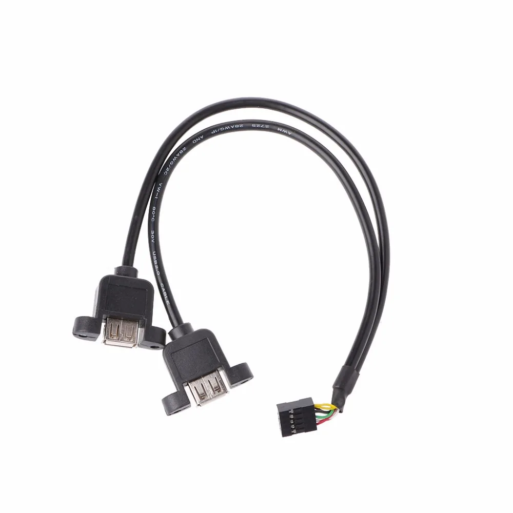 Внутренняя Материнская плата 9Pin к двойному USB 2 0 A женский винтовой адаптер для