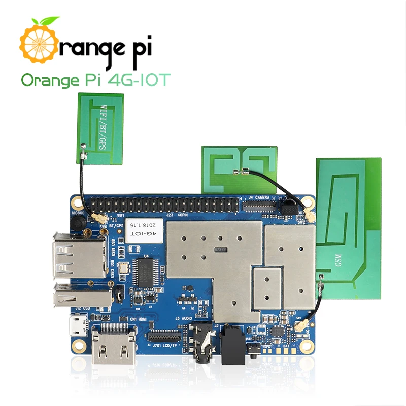 Оранжевый Pi 4G IOT + 5 дюймов TFT ЖК дисплей сенсорный Экран Питание работают на Android 6 0