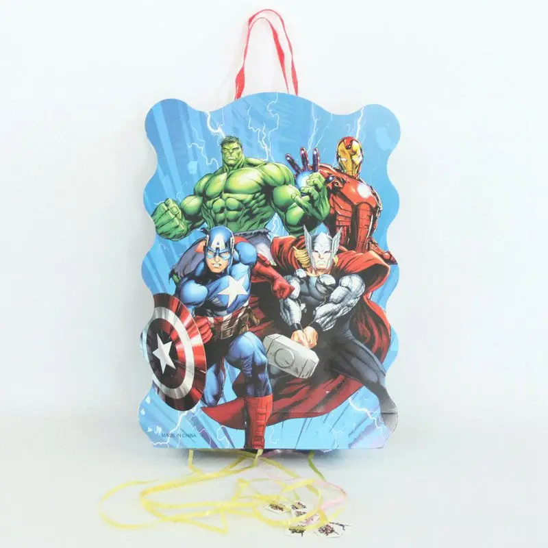 avenger 1 шт. Розовый Единорог мультфильм бумажная Складная пиньята вечерние игрушки игры бинго Девочка Дети День рождения/фестиваль украшения сувениры 49*27 см - Цвет: avenger