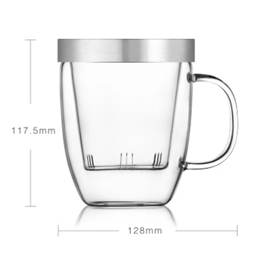 Термостойкие креативные чашки из чайного стекла с крышкой персонализированные
