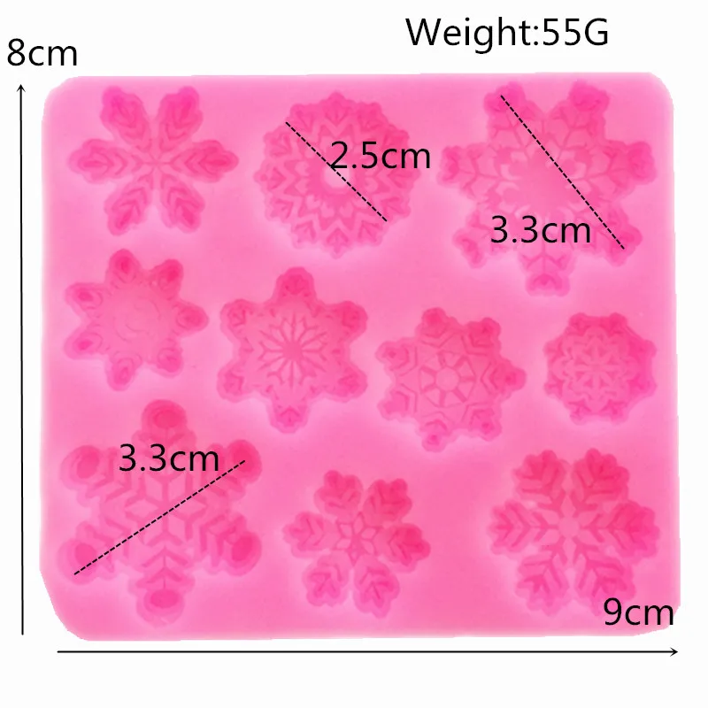 3D Christmas Snowflake Silicone Cake Mold Fondant DIY Chocolate Liquid Sucrose A1373 | Дом и сад