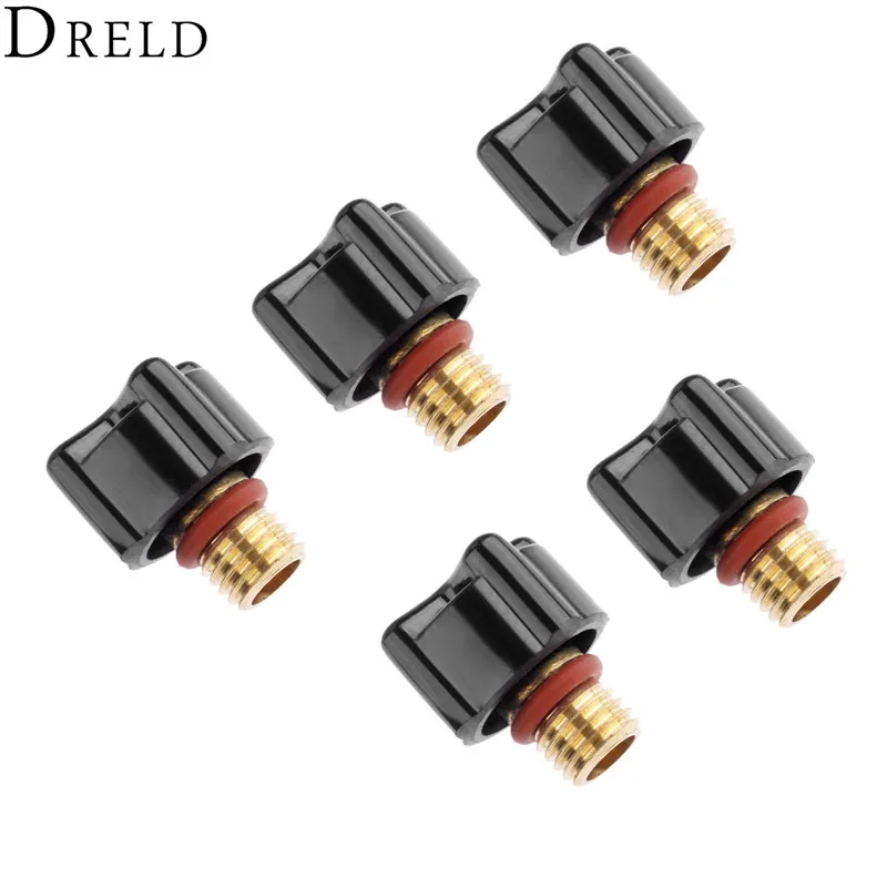 

DRELD 5pcs TIG Welding 41V33 Short Back Caps Fit for TIG Welding Torches WP-9 WP-20 WP-25 Cutting Consumable Parts 2pk