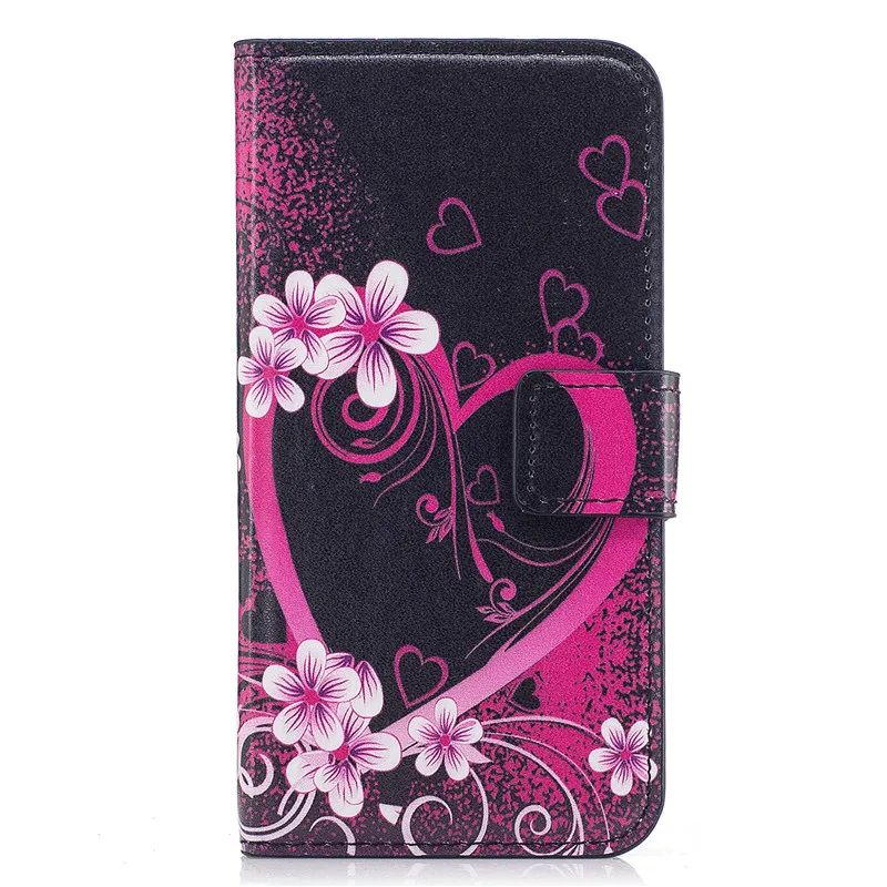 Чехол-Кошелек из искусственной кожи с рисунком для iPhone 4 4S 5C 5 5S SE 6 S 7 8 X