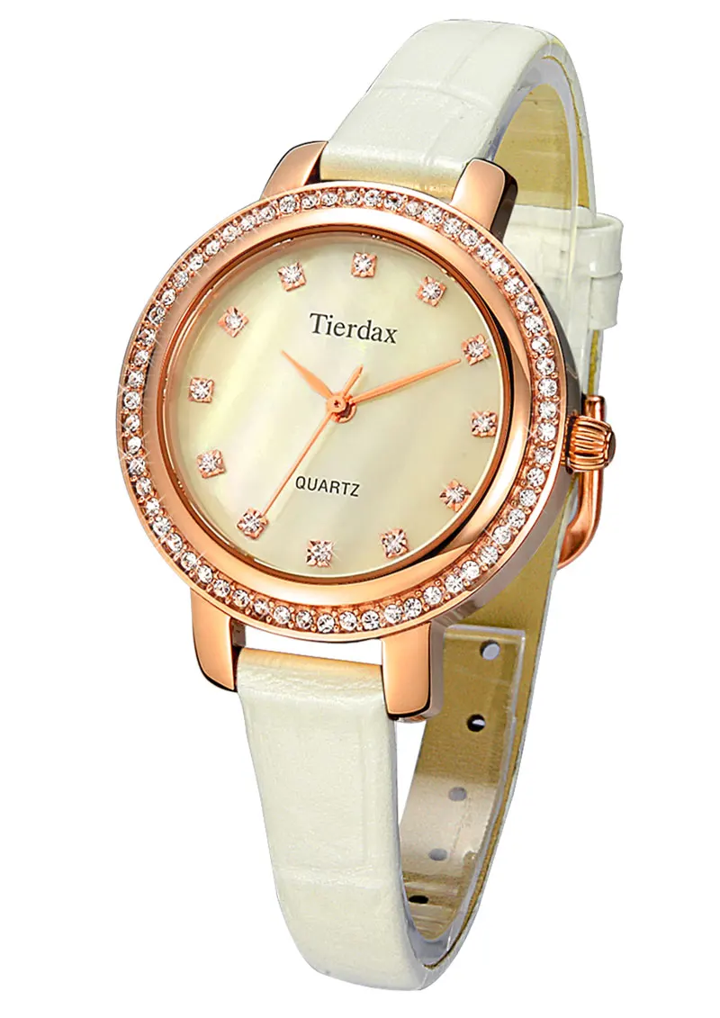 Люксовый Бренд Моды Кожаный Ремешок Леди Платье Часы Для Женщин Подарок