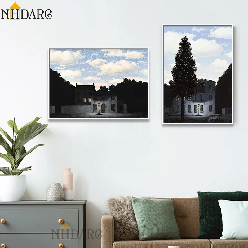 Империя света в Пегги живопись Magritte плакаты и принты Холст Живопись Искусство настенные картины для украшения дома