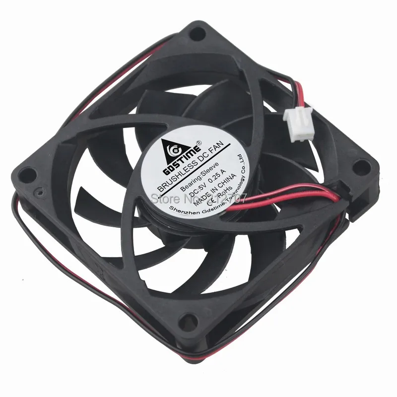 10 шт. Gdstime 70 мм x 15 7015 2Pin бесщеточный DC 5V кулер вентилятор PC|cooler fan pc|fan pccooler |
