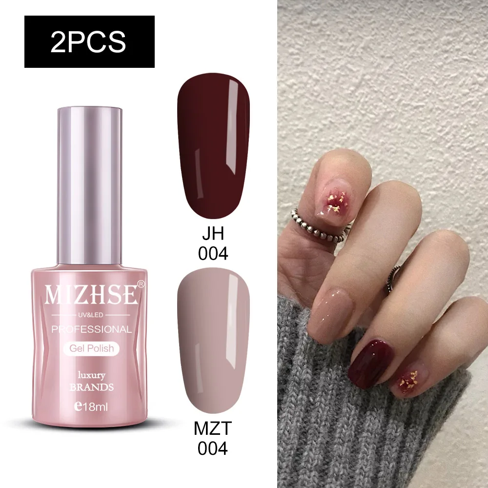 GELS-06 MIZHSE Nail Polishes 18ml Vernis Semi Permanant UV Gel Polish Hybrid Nail Art Lacquer For Stamping Soak off Varnish Gel - Color: GELS-06