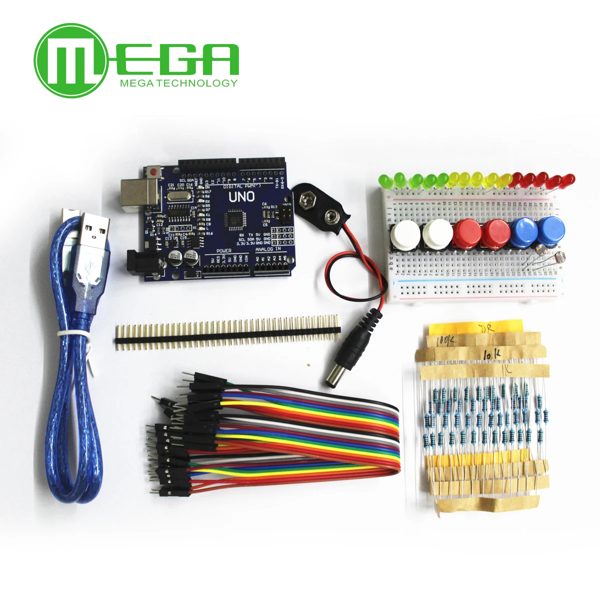 1 компл. стартовый набор UNO R3 мини Макет LED перемычка провод кнопка для Arduino Совместимость