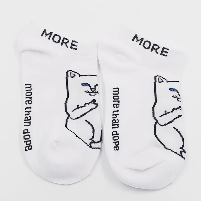 AWWZD138-White 3 цвета, Новое поступление, японский стиль, Повседневная мода, Harajuku стиль, креативные, забавные, с рисунком кота, для женщин и мужчин, хлопковые носки - Цвет: AWWZD138-White