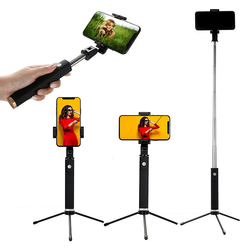 K09 versatile Bluetooth Selfie Stick One-piece folding large rearview mirror 360 Rotating mini Portable Mobile Live | Электроника