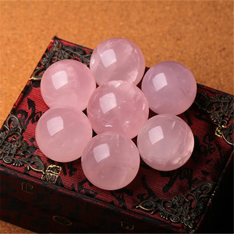 Новое поступление 100% натуральный шар из розового кварца зеркальный исцеляющий