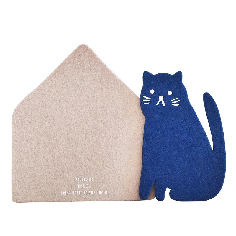 Original Design Felt Coaster Decorative Cat House Cloud Placemat Table Insulation Anti-scalding Nordic Style 4pcs/set | Дом и сад