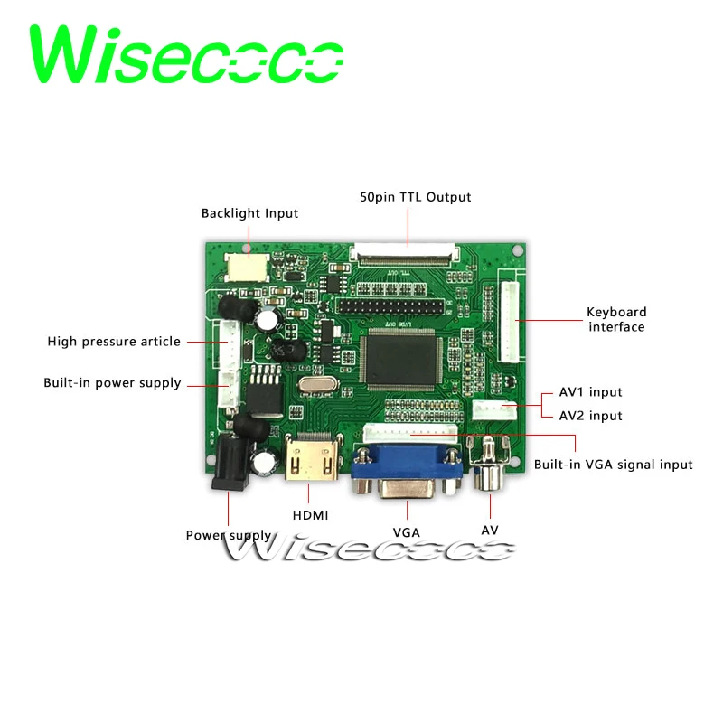 Планшет 8,2 дюймов 1280x800 ЖК-экран BP082WX1-100 450cd/m2 hdmi vga 2av 50pin ttl плата контроллера