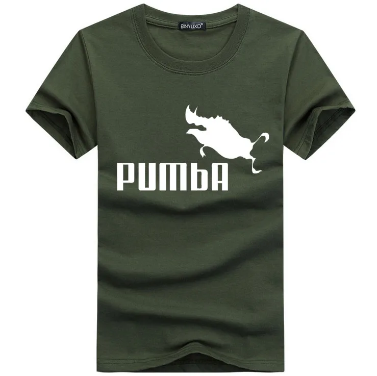 2019 funny tee cute t shirts homme Pumba men short sleeves cotton tops cool shirt summer jersey costume Fashion t-shirt | Мужская одежда