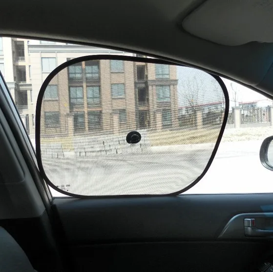 

2Pcs / Set Summer Car Sun-shading Car Sun Block Black Gauze Car Window Sun Shade Gauze Sun Shade Net Rear Window Sunshade Cover