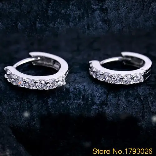 Simple designed but nooby Fashion Jewelry White Crystal Earrings 4TIQ | Украшения и аксессуары