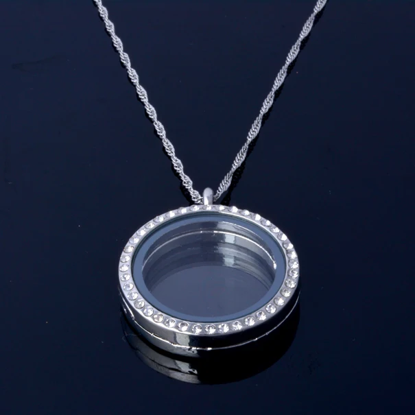 30 мм Круглый Магнитный стеклянный Плавающий Шарм медальон кулон плавающий с