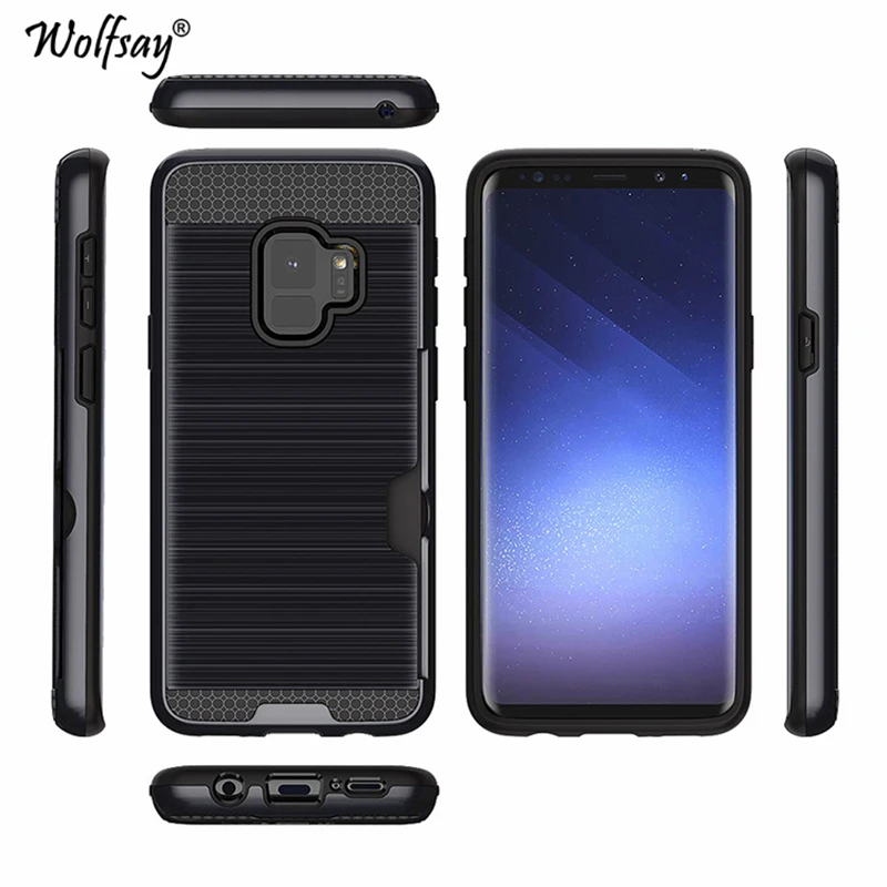 Чехол для кредитных карт Wolfsay чехол Samsung Galaxy S9 гибридный защитный телефона сумка |