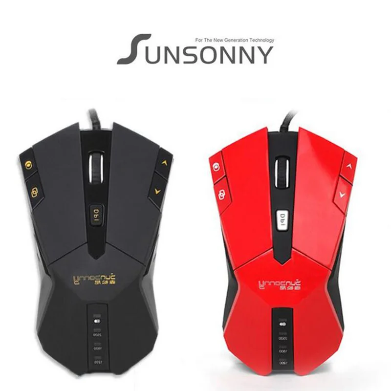 Уникальная проводная мышь Sunsonny с USB и IMP для настольных ПК игр 2500DPI офисный