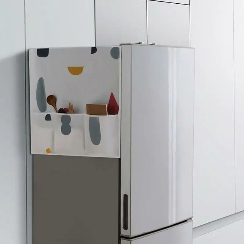 

Refrigerator Covers Hanging bag Anti-dust Microwave Cover With Storage Bag For Home Clean Accessories Supplies Products