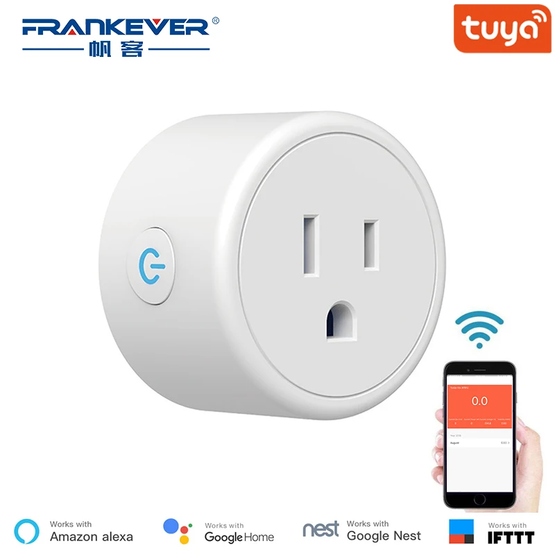 FrankEver мини США Wi-Fi разъем с стабилизатором напряжения 110-240 В Голосовое управление умная розетка работает с Alexa Google Home Tuya APP