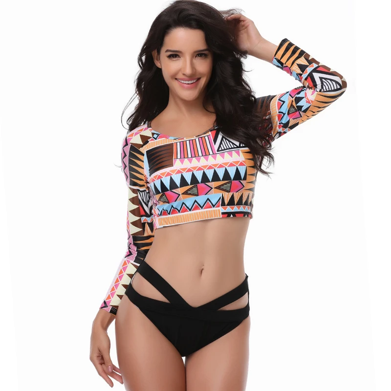 Новинка 2019 года купальный костюм из двух предметов одежда для плавания с