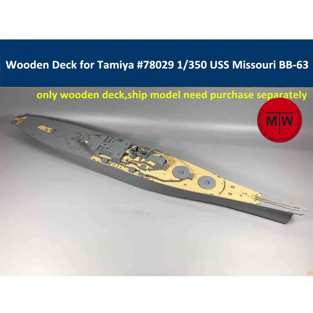 1/350 Scale Wooden Deck for Tamiya 78029 USS Missouri BB-63 