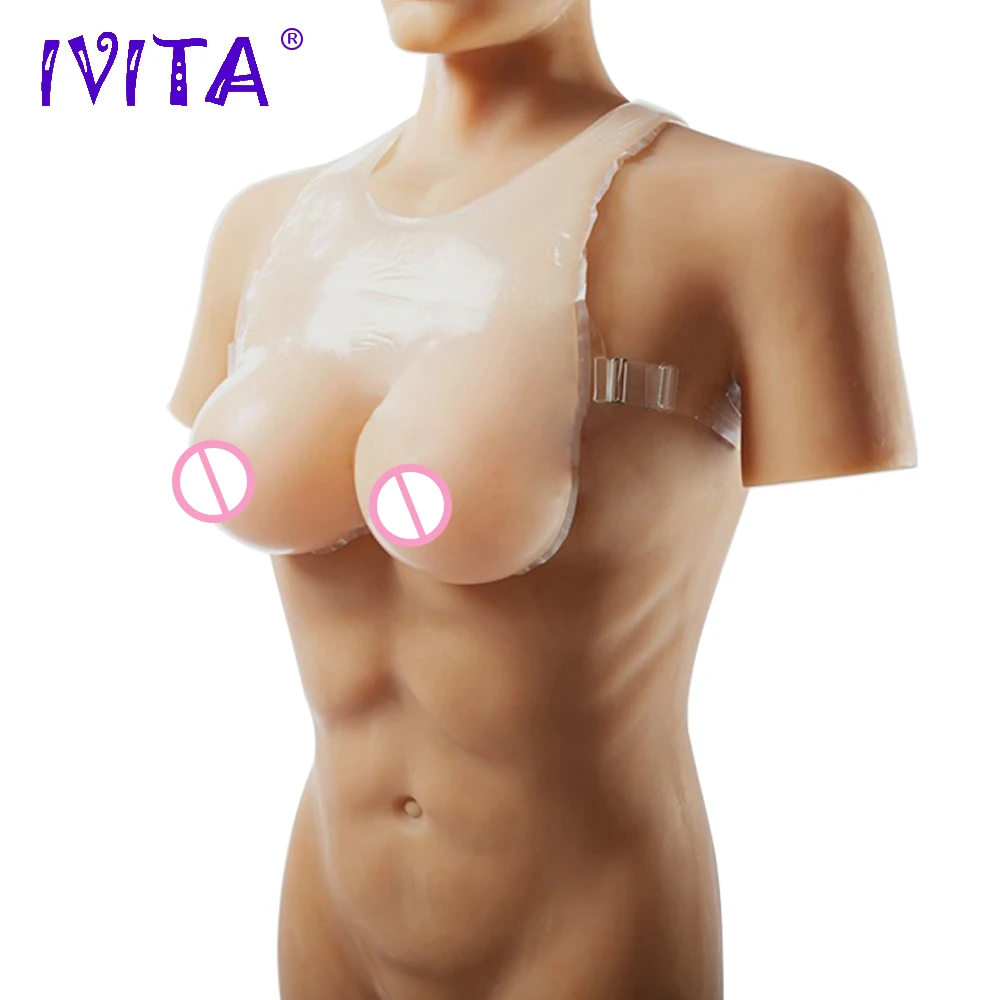 IVITA 4600g мягкие огромные груди силиконовые формы с плечевыми ремнями для