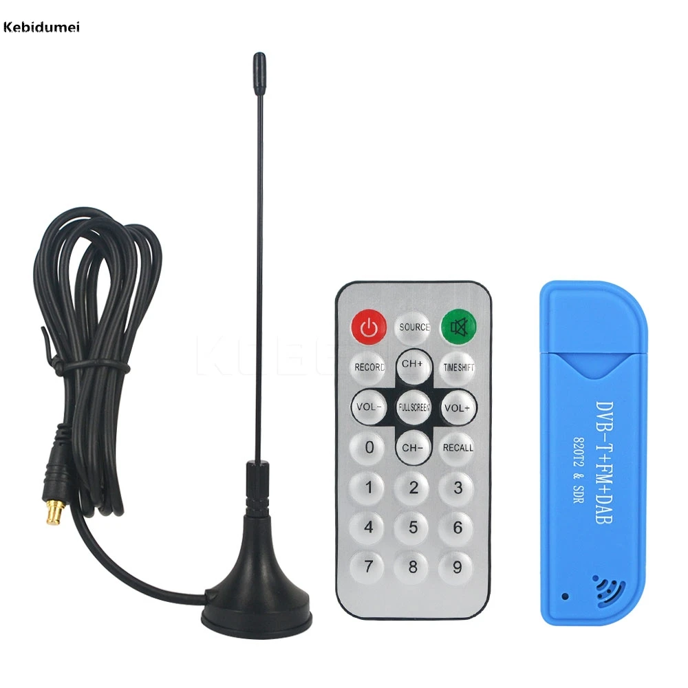 Видеооборудование Kebidumei цифровой ТВ адаптер USB 2 0 ключ DVB T + DAB FM RTL2832U R820T2 Поддержка