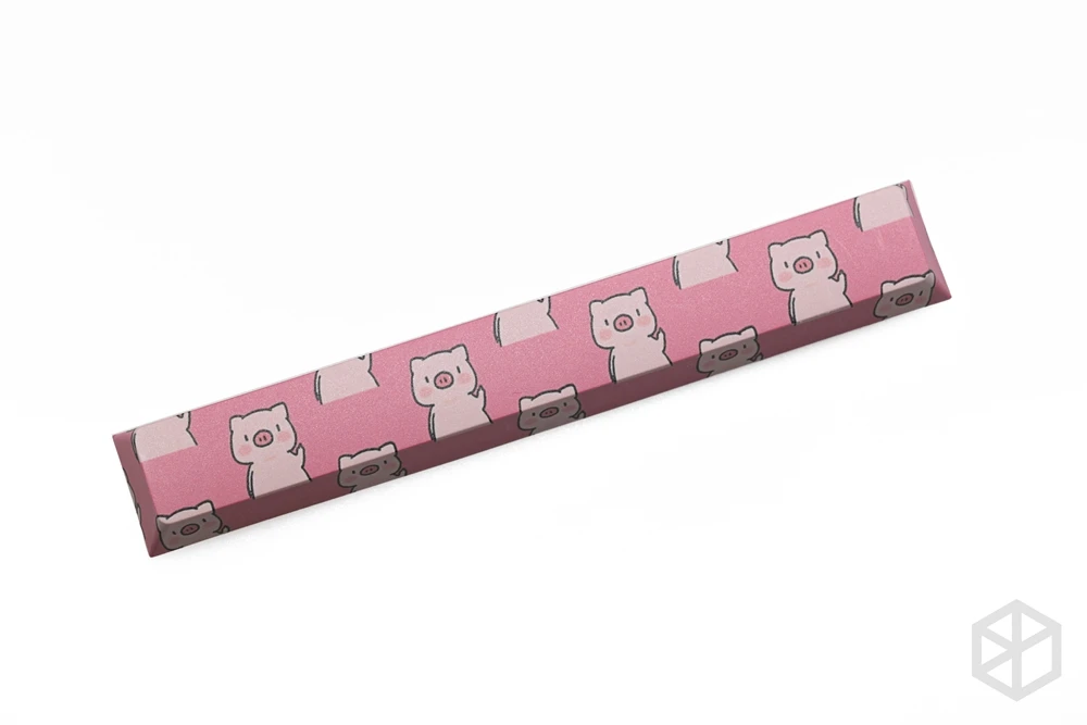 Spacebar Pink Pig x1 Новинка повторяющийся краситель субкровать брелки пробел pbt пользовательские механическая клавиатура ЭКГ свинья собака кошка лапа Единорог живопись чернил слива - Цвет: Spacebar Pink Pig x1
