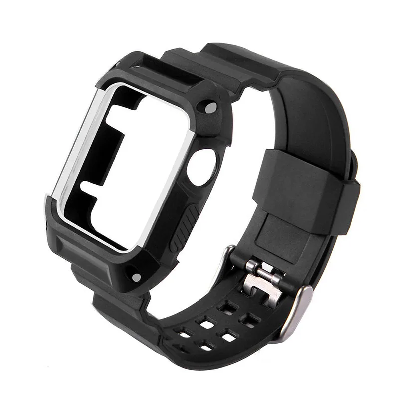 Aivtalk ТПУ резиновый ремешок для часов с Защитный чехол 38 мм 42 iWatch Apple Watch Band браслет