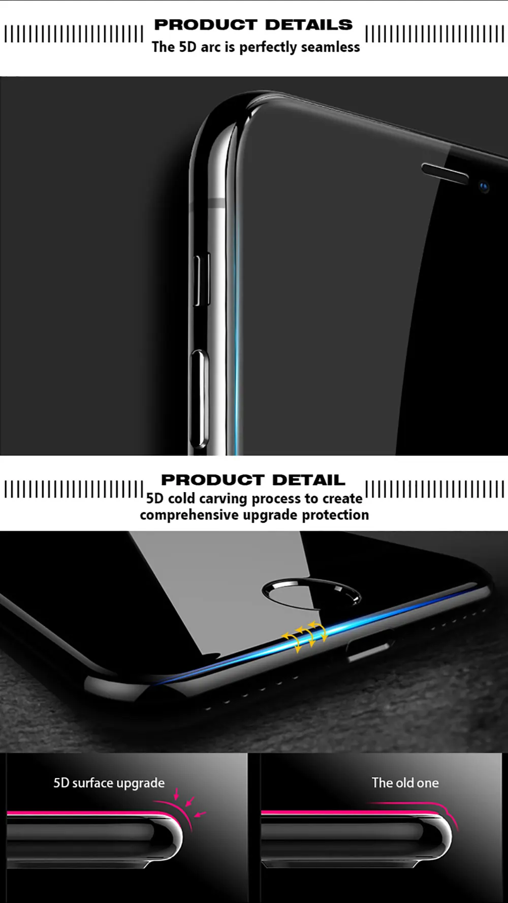 Дизайн WK Защита экрана для iPhone X XS MAX 8 7 6 6S Plus закаленное стекло 9H закаленное 5D изогнутое защитное стекло Передняя пленка