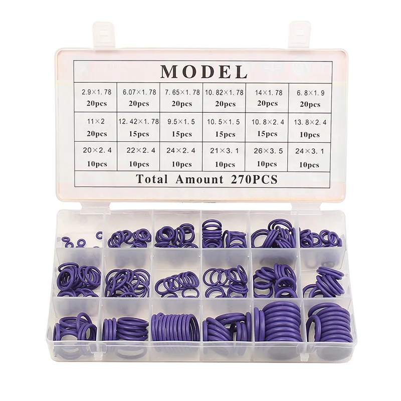 Suleve кондиционер Резиновая Шайба Ассортимент для R22 R134a зеленый/фиолетовый