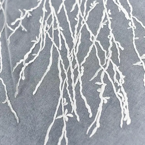 

1 yard bridal Lace Fabric, off white embroidered tulle lace fabric, retro floral lace, mesh lace fabric