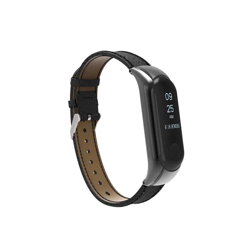 Teamyo mi Band 3 Ремешок Браслет из натуральной кожи для xiaomi mi band 3 Смарт-часы браслет аксессуары ремешок браслет mi Band 3