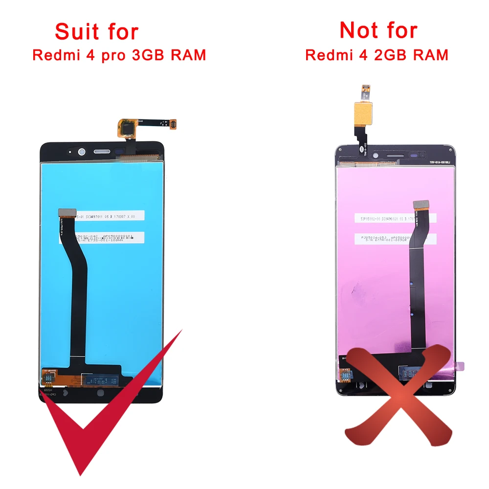 ЖК дисплей с рамкой для Xiaomi Redmi 4 Pro сенсорная панель Prime 3 ГБ 32 дигитайзером