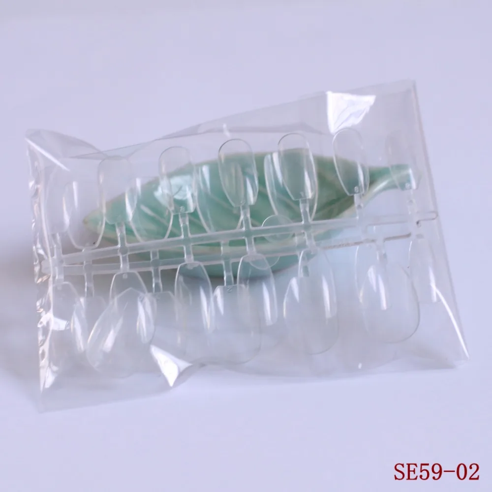 24 шт./компл. накладные ногти прозрачные полупрозрачные французские акриловые УФ