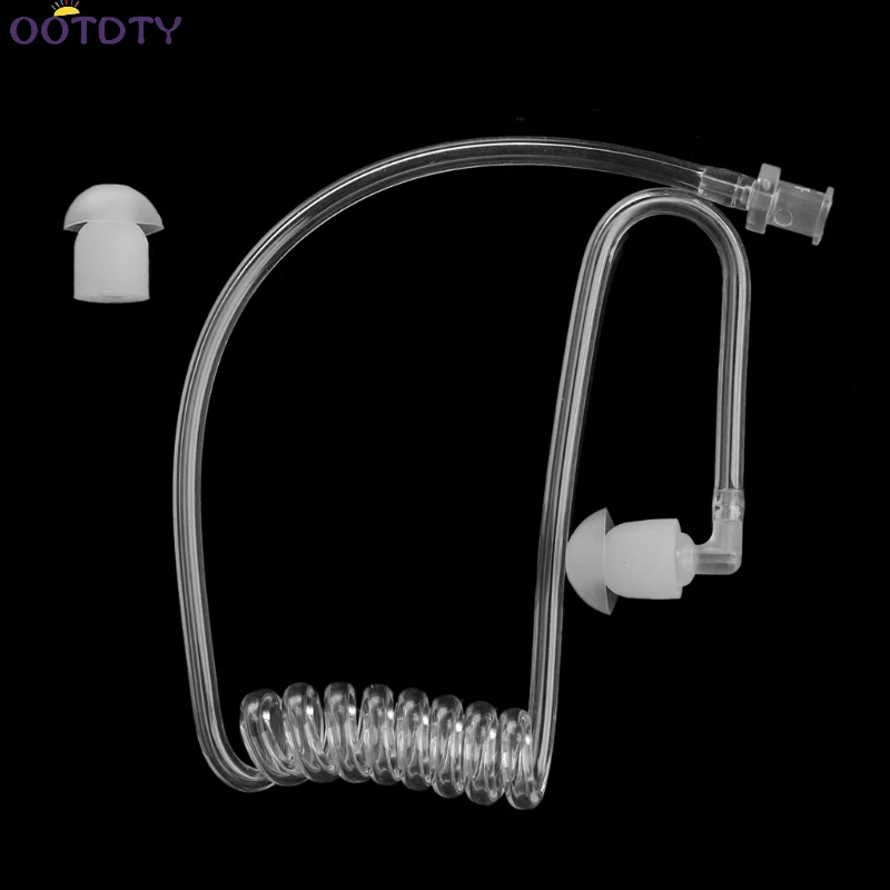 Transparent Coil Acoustic Air Tube Earplug Replacement For Radio Earpiece Headset | Электроника