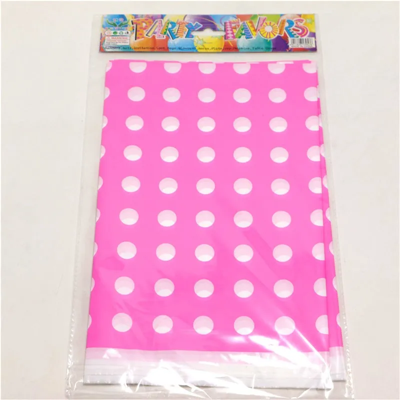 1pcslot Polka Dots Theme Kids Favors Maps Happy Birthday Decoration Plastic Tablecover Baby Shower Tablecloth Party Supplies | Дом и сад