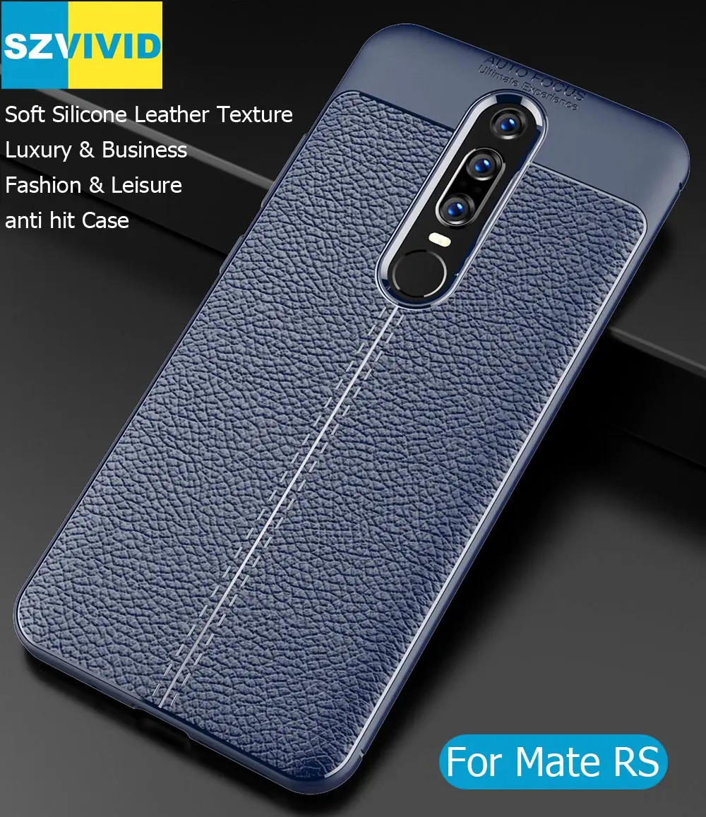 Матовый Мягкий силиконовый чехол из ТПУ для Huawei Mate RS кожаный с текстурой
