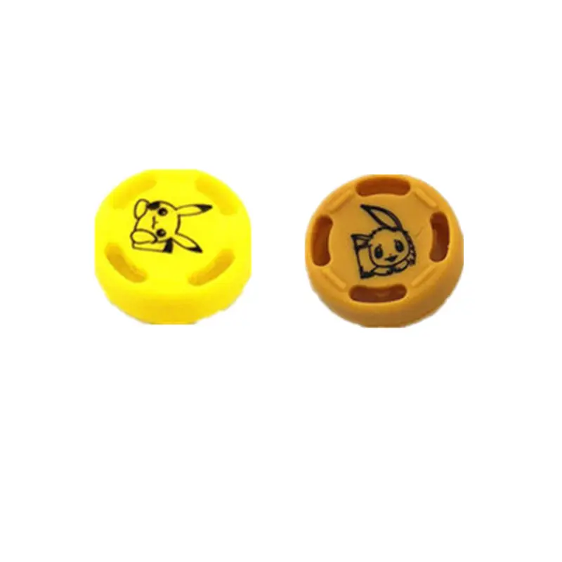 2pcs-pikachu 4 шт Силиконовые аналоговые ручки для большого пальца джойстик Pokeball cap s крышка палочки крышка кожа для пульта переключения для Kind NS JoyCon контроллер - Цвет: 2pcs-pikachu