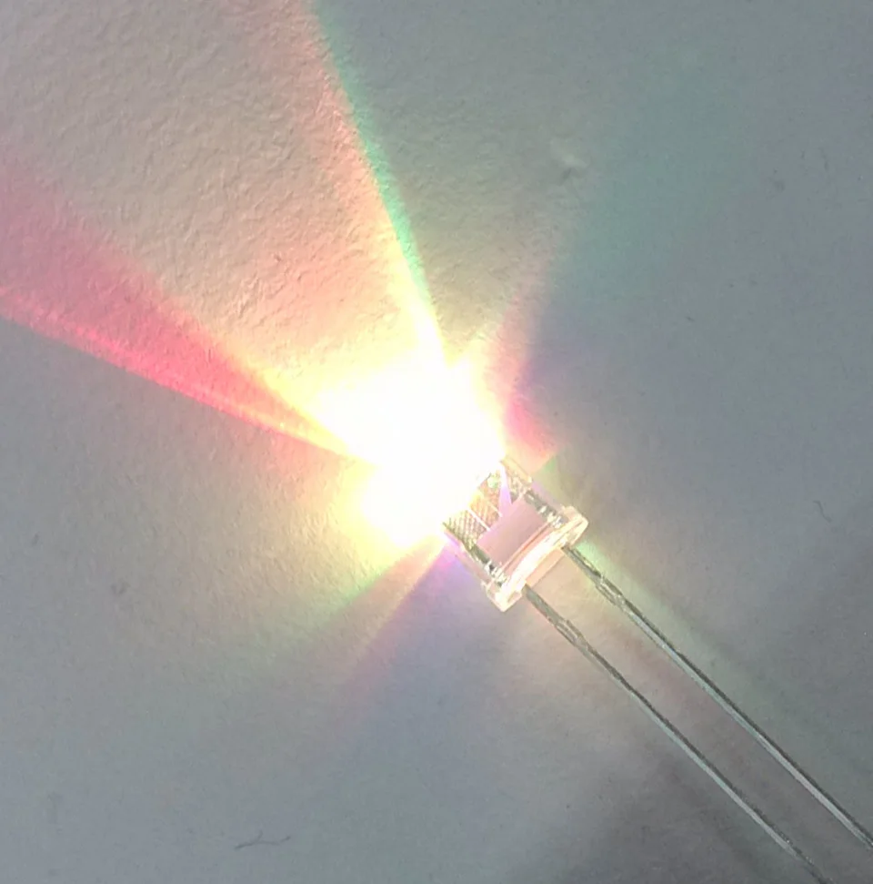 1000 шт./лот 5 мм RGB 7 цветов медленная вспышка LED светоизлучающий диод (LED) новые