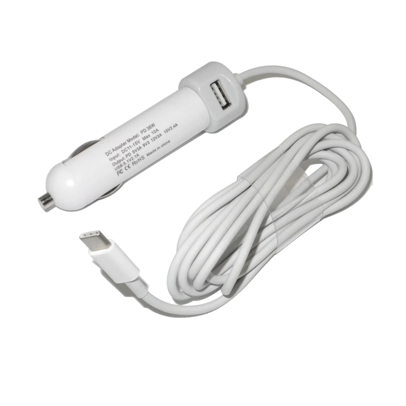 Usb type-C универсальный ноутбук Dc Автомобильное зарядное устройство 5V3A 9V3A 12V3A 15 в 2.4A для Macbook для lenovo Thinkpad для Hp ноутбук адаптер
