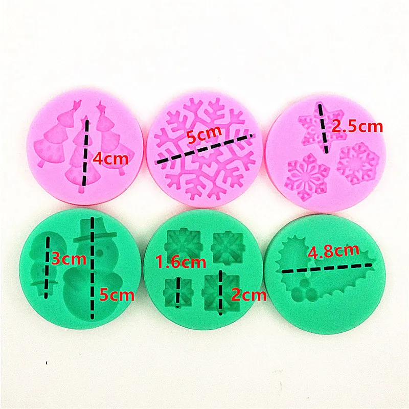 Набор рождественских силиконовых форм 6 шт. форма для фестиваля торта 3d формы