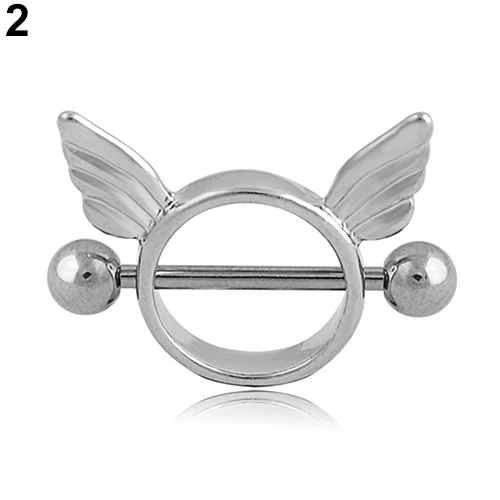 Bluelans 1 Pc Sexy Wings Circle Nipple Shield Ring Round Ball Body Piercing Bar Jewelery | Украшения и аксессуары