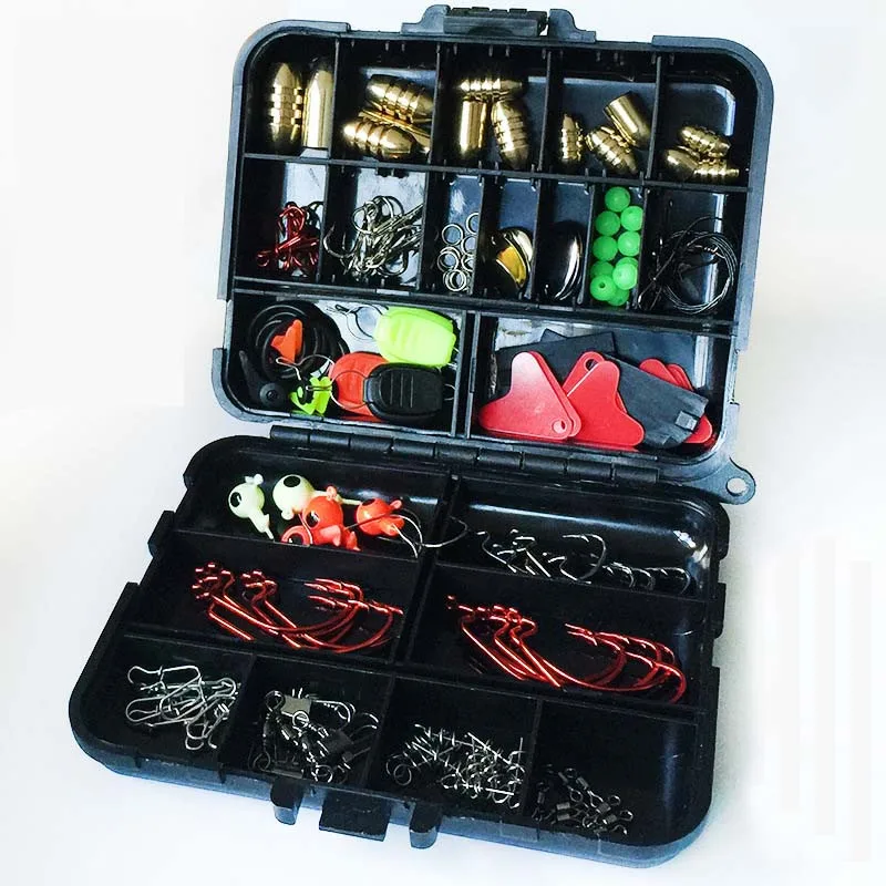 128 шт. набор рыболовных аксессуаров рыболовная приманка коробка снасти