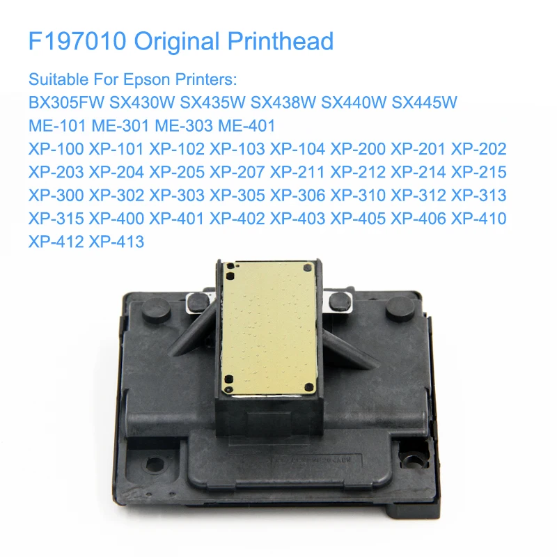 F197010 Print Head Printhead For Epson BX305FW SX430W SX435W SX438W SX440W SX445W XP-33 XP-100 XP-103 XP-104 XP-202 XP-203 XP100 |